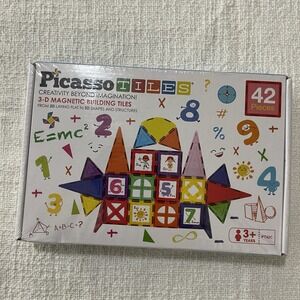 PicassoTiles 42 Pieces Design Artistry Magnetic Building Tiles NEW Christmas